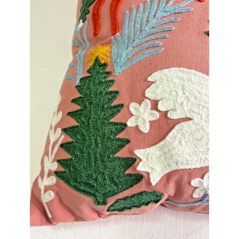 Opalhouse Jungalow Embroidered Winter Scene Hygge Square 18x18‎ Throw Pillow